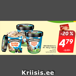 Allahindlus - Jäätis Ben&Jerry