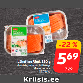 Allahindlus - Lõhefilee Rimi, 250 g