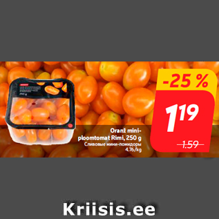 Allahindlus - Oranž miniploomtomat Rimi, 250 g