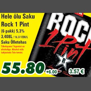 Allahindlus - Hele õlu Saku Rock