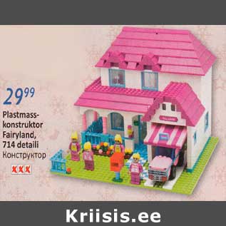 Allahindlus - plastrnasskonstruktor Fairyland, 714 detaili