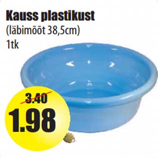 Allahindlus - Kauss plastikust (läbimõõt 38,5cm) 1tk