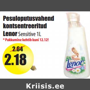 Allahindlus - Pesuloputusvahend kontsentreeritud Lenor Sensitive 1L