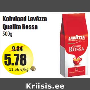 Allahindlus - Kohvioad LavAzza Qualita Rossa 500g