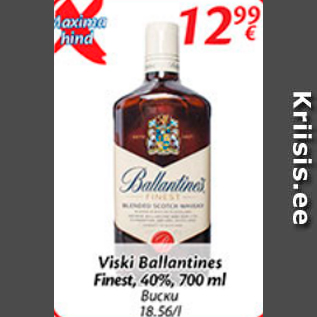 Allahindlus - Viski Ballantines Finest