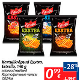 Allahindlus - Kartulikrõpsud Exxtra Estrella, 140 g