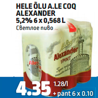 Allahindlus - HELE ÕLU A.LE COQ ALEXANDER 5,2% 6 x 0,568 L