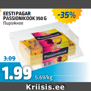 Allahindlus - EESTI PAGAR PASSIONIKOOK 350 G