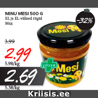 Allahindlus - MINU MESI 500 G