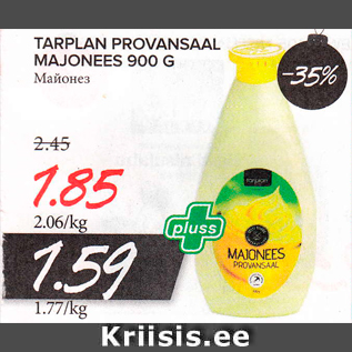 Allahindlus - TARPLAN PROVANSAAL MAJONEES 900 G