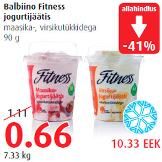 Allahindlus - Balbiino Fitness jogurtijäätis