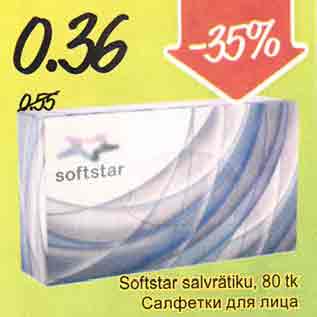 Allahindlus - Sofstar salvrätiku 80 tk