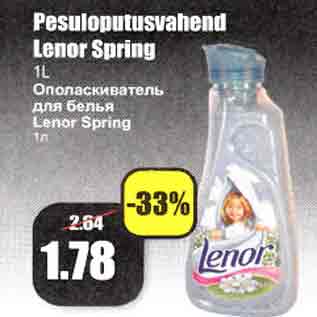 Allahindlus - Pesuloputusvahend Lenor Spring 1L