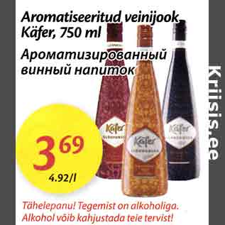 Allahindlus - Aromatiseeritud veinijook Käfer, 750 ml