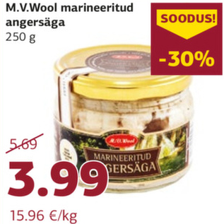 Allahindlus - M.V.Wool marineeritud angersäga