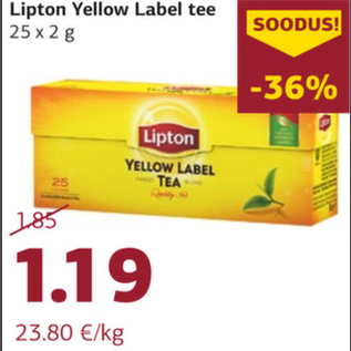 Allahindlus - Lipton Yellow Label tee