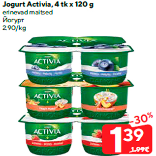 Allahindlus - Jogurt Activia, 4 tk x 120 g