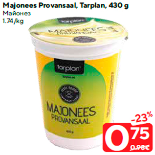 Allahindlus - Majonees Provansaal, Tarplan, 430 g