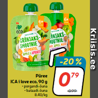 Allahindlus - Püree ICA i love eco, 90 g