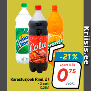 Allahindlus - Karastusjook Rimi, 2 l