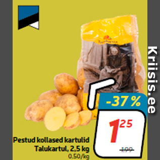 Allahindlus - Pestud kollased kartulid Talukartul, 2,5 kg