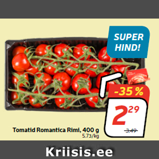 Allahindlus - Tomatid Romantica Rimi, 400 g