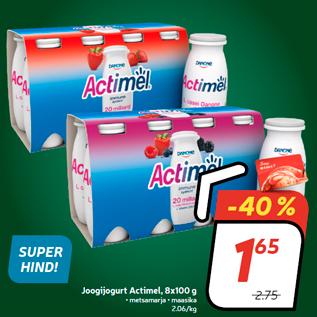 Allahindlus - Joogijogurt Actimel, 8x100 g