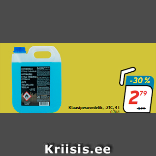 Allahindlus - Klaasipesuvedelik, -21C, 4 l