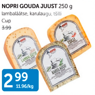 Allahindlus - NORPI GOUDA JUUST 250 G