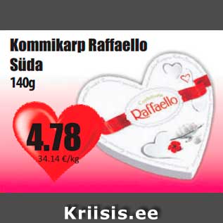 Allahindlus - Kommikarp Raffaello Süda 140g