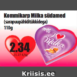 Allahindlus - Kommikarp Milka südamed