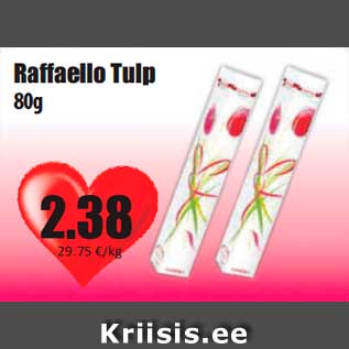 Allahindlus - Raffaello Tulp 80g