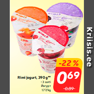 Allahindlus - Rimi jogurt, 390 g** • 3 sorti