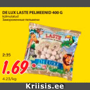 Allahindlus - DE LUX LASTE PELMEENID 400 G