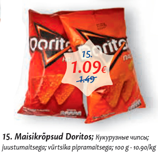 Allahindlus - Maisikrõpsud Doritos