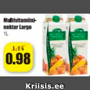 Allahindlus - Multivitamiininektar Lagro 1 L