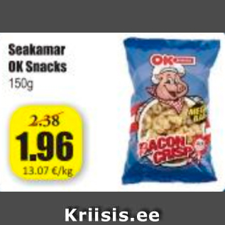 Allahindlus - Seakamar OK Snacks 150 g