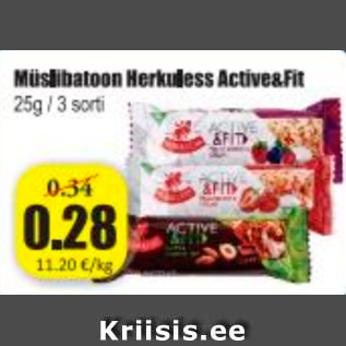 Allahindlus - Müslibatoon Herkuless Active&Fit