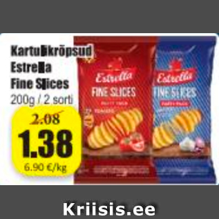 Allahindlus - Kartulikrõpsud Estrella Fine Slices