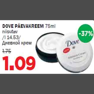 Allahindlus - DOVE PÄEVAKREEM 75ml niisutav