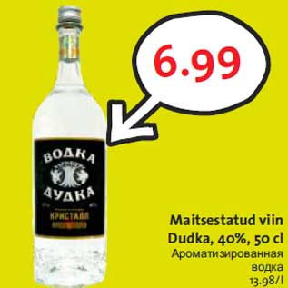 Allahindlus - Maitsestatud viin Dudka, 40%, 50 cl