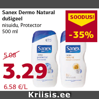 Allahindlus - Sanex Dermo Natural dušigeel