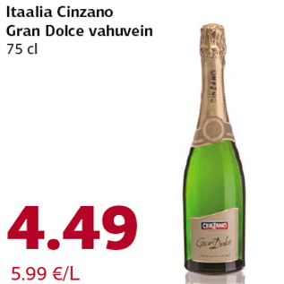 Allahindlus - Itaalia Cinzano Gran Dolce vahuvein 75 cl