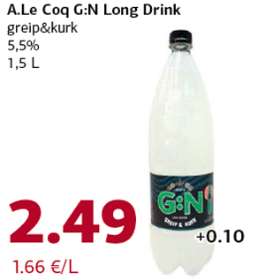 Allahindlus - A.Le Coq G:N Long Drink