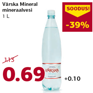 Allahindlus - Värska Mineral mineraalvesi 1 L