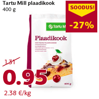 Allahindlus - Tartu Mill plaadikook 400 g