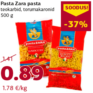 Allahindlus - Pasta Zara pasta