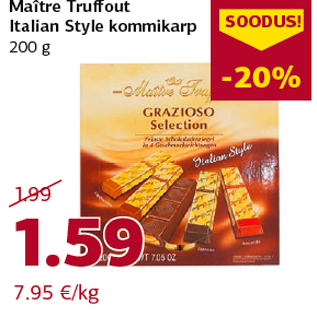 Allahindlus - Maître Truff out Italian Style kommikarp 200 g