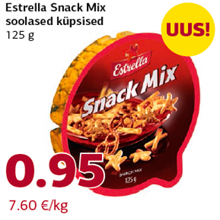 Allahindlus - Estrella Snack Mix soolased küpsised 125