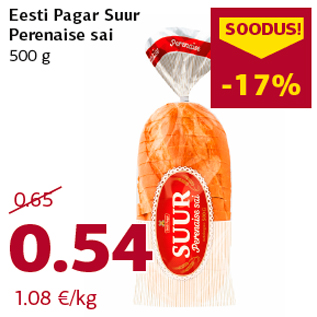 Allahindlus - Eesti Pagar Suur Perenaise sai 500 g